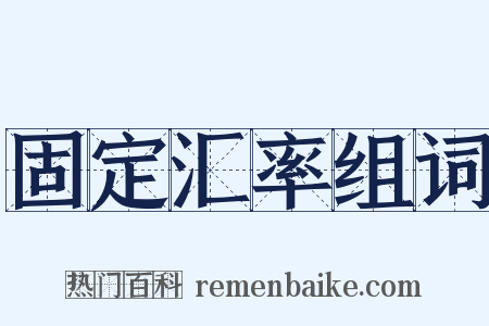 固定汇率组词是什么意思的图片